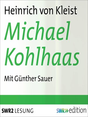 cover image of Michael Kohlhaas